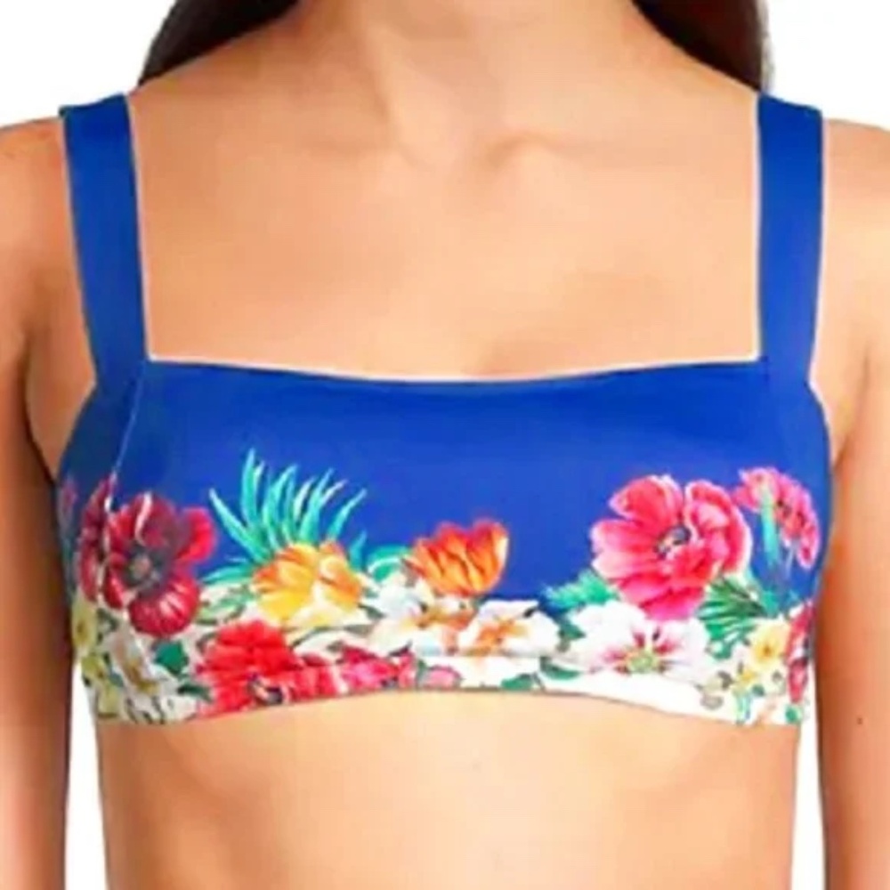 Johnny Was Blue Floral Crop Top NWT.